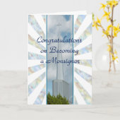 Gefeliciteerd Kaart voor dominee Monsignor (Gele Bloem)