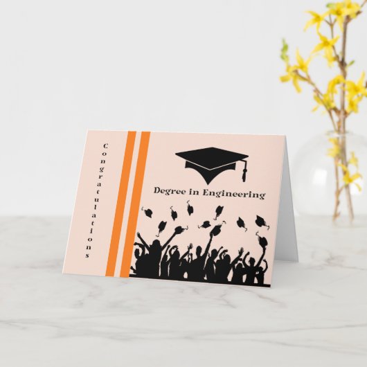 Gefeliciteerd Kaart voor graad in Techniek (Gele Bloem)