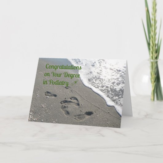 Gefeliciteerd Kaart voor het diploma in Podiatry (Voorkant)