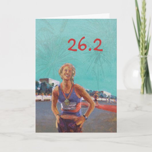 Gefeliciteerd Kaart voor Marathoner - 26.2 (Voorkant)