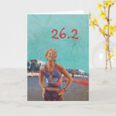 Gefeliciteerd Kaart voor Marathoner - 26.2 (Gele Bloem)