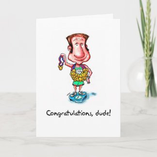 Gefeliciteerd Kaart voor Marathoner - Medals Dude