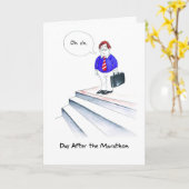 Gefeliciteerd Kaart voor Marathoner - Oh Stairs (Gele Bloem)