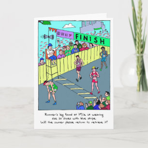 Gefeliciteerd Kaart voor Marathoner - Runner's Leg