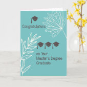 Gefeliciteerd Kaart voor mastergraad (Gele Bloem)