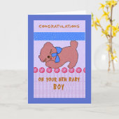 Gefeliciteerd Kaart voor New Baby Boy (Gele Bloem)