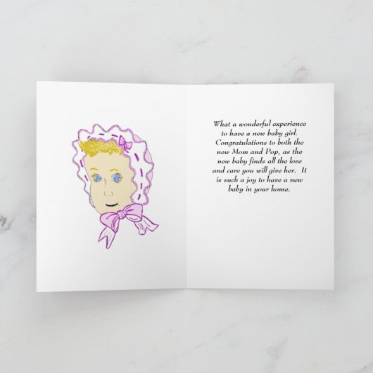 Gefeliciteerd Kaart voor nieuwe moeder en vader (Binnen)