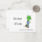 Gefeliciteerd kaarten voor nieuwe baan notitiekaartje (Voorkant / Achterkant in situ)