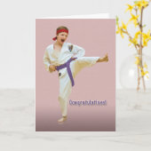 Gefeliciteerd, Karate Belt Advancement, Paarse Kaart (Gele Bloem)
