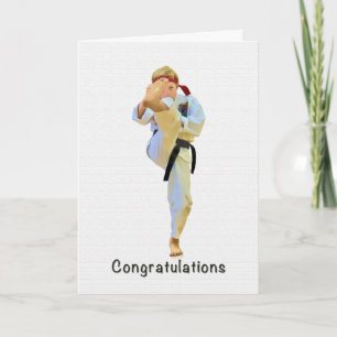 Gefeliciteerd, Karate schoppen Black Belt Kaart