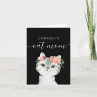 Gefeliciteerd Kat Moeder Kaart