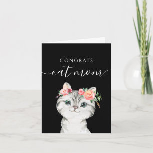 Gefeliciteerd Kat Moeder Kaart