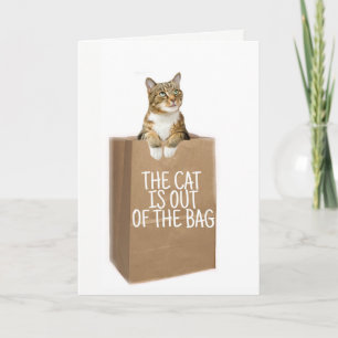 Gefeliciteerd (katten uit de zak) kaart