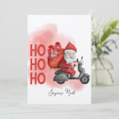 Gefeliciteerd Kerstfeest Kerstman Kerstman ho ho Kaart (Staand voorkant)