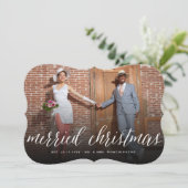 Gefeliciteerd Kerstmis, Mr. en Mrs. Foto Modern We Feestdagenkaart (Staand voorkant)