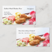 Gefeliciteerd kipdiner met kopieerruimte visitekaartje (Voorkant / Achterkant)