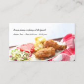 Gefeliciteerd kipdiner met kopieerruimte visitekaartje (Achterkant)