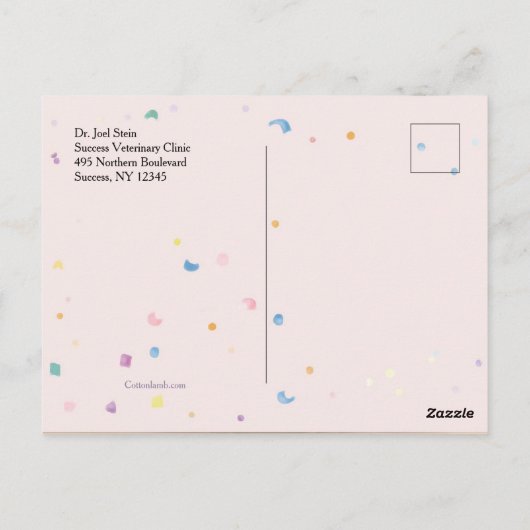 Gefeliciteerd Kitty Ansichtkaart Briefkaart (Achterkant)