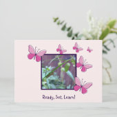 Gefeliciteerd, klaar, leren! Terug naar school Kaa Kaart (Staand voorkant)