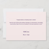 Gefeliciteerd, klaar, leren! Terug naar school Kaa Kaart (Achterkant)