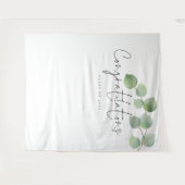 Gefeliciteerd Klas 2024 Eucalyptus Afstudeerfoto A Wandkleed (Voorkant (horizontaal))