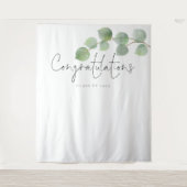 Gefeliciteerd Klas 2024 Eucalyptus Afstudeerfoto A Wandkleed (Voorkant)