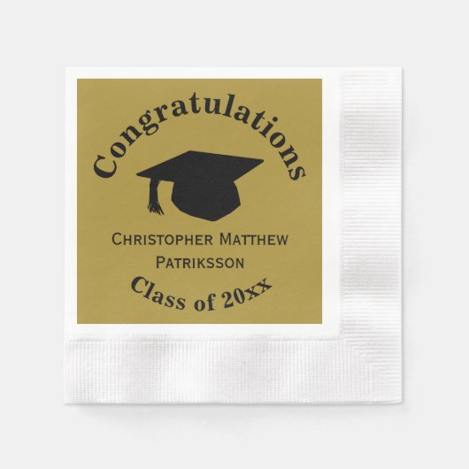 Gefeliciteerd, Klas 20xx Afstuderen, Matgoud Servet (Voorkant)