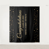 Gefeliciteerd klas van 2024 achtergrond afstuderen wandkleed (Voorkant)