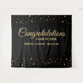 Gefeliciteerd Klas van 2026 achtergrond diploma-ui Wandkleed (Voorkant (horizontaal))