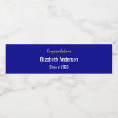 Gefeliciteerd Klas van 2026 Afgestudeerden Naam Bl Waterfles Etiket (Enkel label)