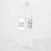 Gefeliciteerd Klas Van Gepersonaliseerd Jaar Waterfles Etiket (Achterkant)