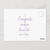 Gefeliciteerd klas van jaar naam school briefkaart (Achterkant)