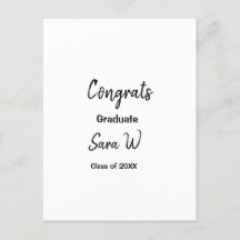 Gefeliciteerd klas van jaar naam school