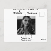 Gefeliciteerd klas van jaargang naam school briefkaart (Achterkant)