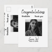 Gefeliciteerd klas van jaartal naam school briefkaart (Voorkant / Achterkant)