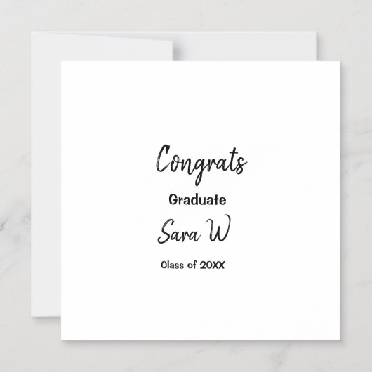 Gefeliciteerd klas van jaartal naam school magnetische uitnodiging (Voorkant)