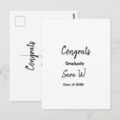 Gefeliciteerd klas van jaartal naam school naam briefkaart (Voorkant / Achterkant)