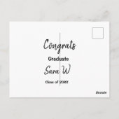 Gefeliciteerd klas van jaartal naam school naam briefkaart (Achterkant)