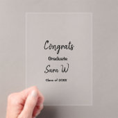 Gefeliciteerd klas van voeg jaarnaam school col acryl uitnodigingen (Insitu (Draagbaar))