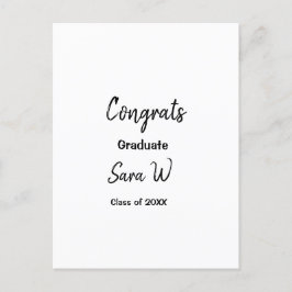 Gefeliciteerd klas van voeg jaarnaam school col briefkaart