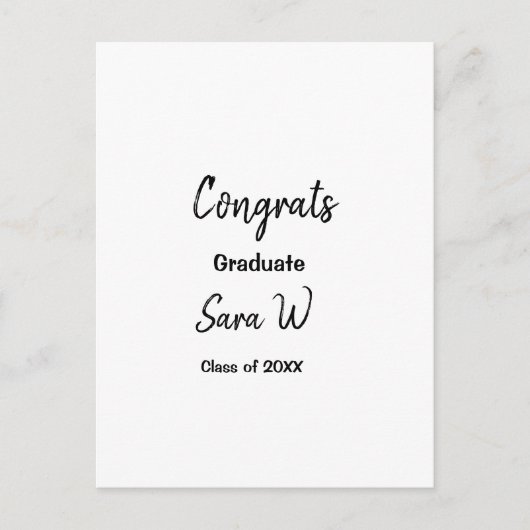 Gefeliciteerd klas van voeg jaarnaam school col briefkaart (Voorkant)