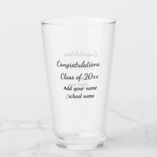 Gefeliciteerd klas van voeg jaarnaam school col glas