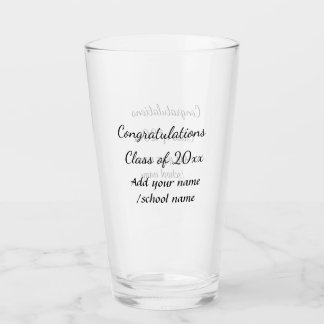 Gefeliciteerd klas van voeg jaarnaam school col glas