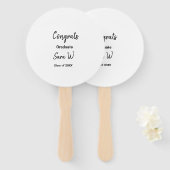 Gefeliciteerd klas van voeg jaarnaam school col handwaaier (Voorkant en achterkant)