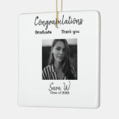 Gefeliciteerd klas van voeg jaarnaam school col keramisch ornament (Links)