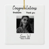 Gefeliciteerd klas van voeg jaarnaam school col keramisch ornament (Achterkant)