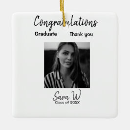 Gefeliciteerd klas van voeg jaarnaam school col keramisch ornament