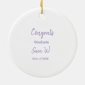 Gefeliciteerd klas van voeg jaarnaam school col keramisch ornament (Achterkant)