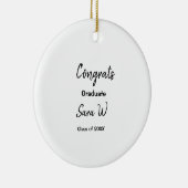 Gefeliciteerd klas van voeg jaarnaam school col keramisch ornament (Rechts)