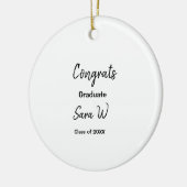 Gefeliciteerd klas van voeg jaarnaam school col keramisch ornament (Links)